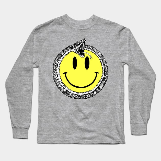 Smile Ouroboros Long Sleeve T-Shirt by AMOS_STUDIO